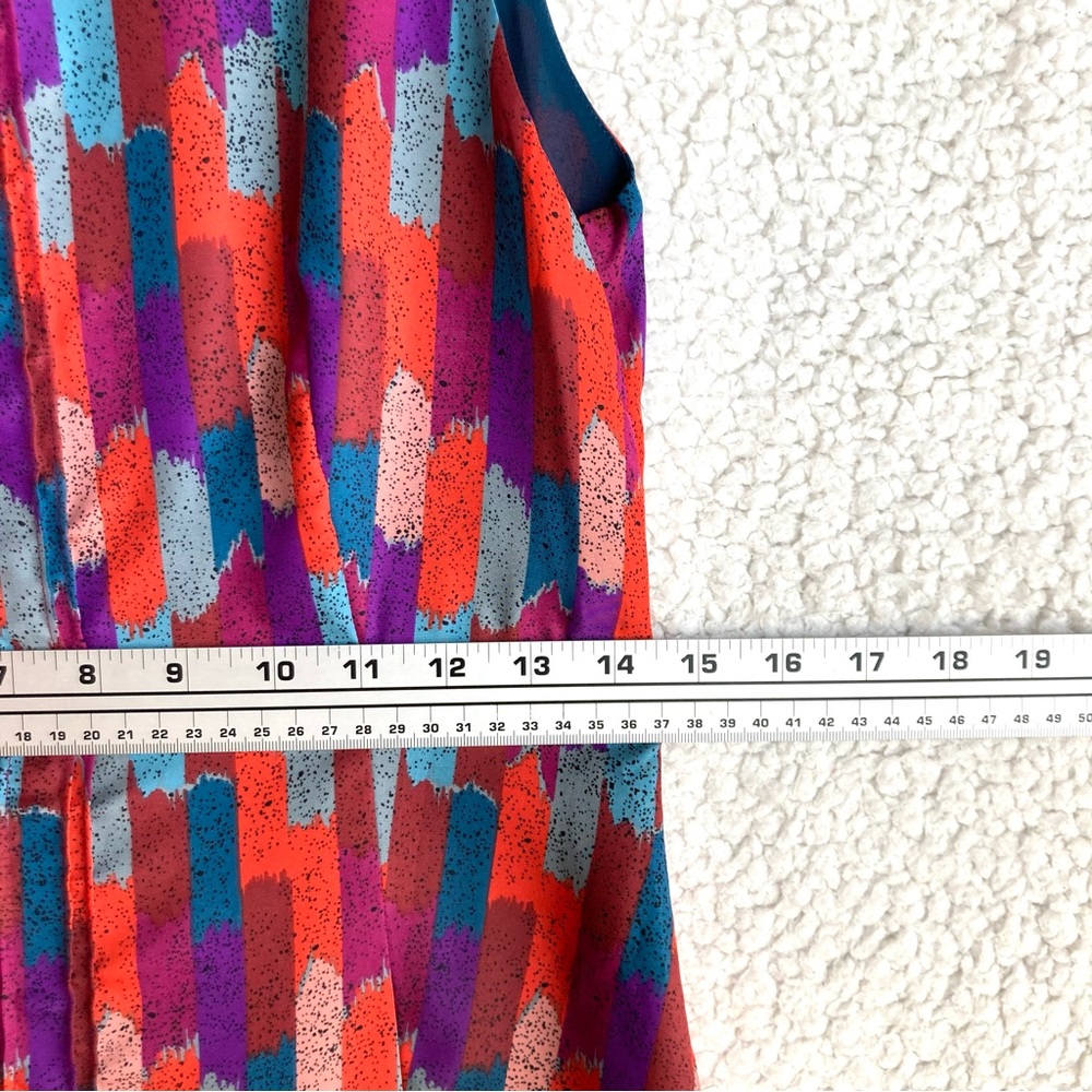 Fossil Women's sleeveless multi-color drop waist dress, Sz XS - Picture 8 of 17